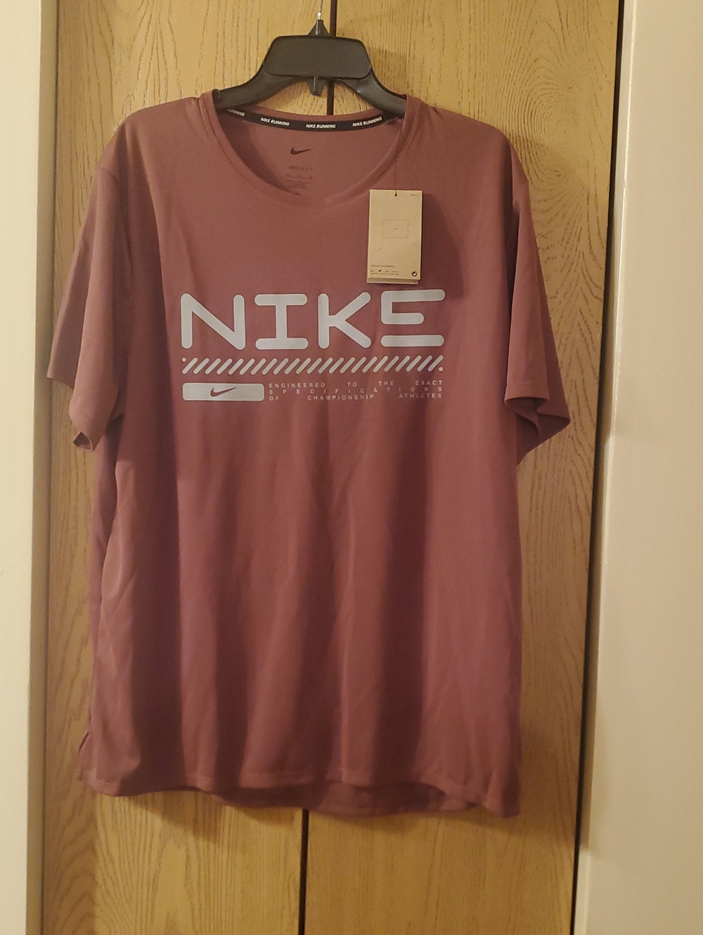 Nike Short Sleeve Logo Tee in Dusty Rose